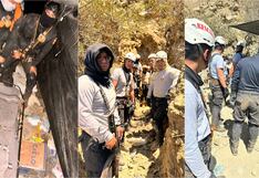 Rescatan cadáveres de mineros tras derrumbe de cerro Antacao, en Ocoyo-Huaytará