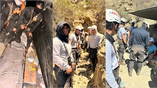 Rescatan cadáveres de mineros tras derrumbe de cerro Antacao, en Ocoyo-Huaytará