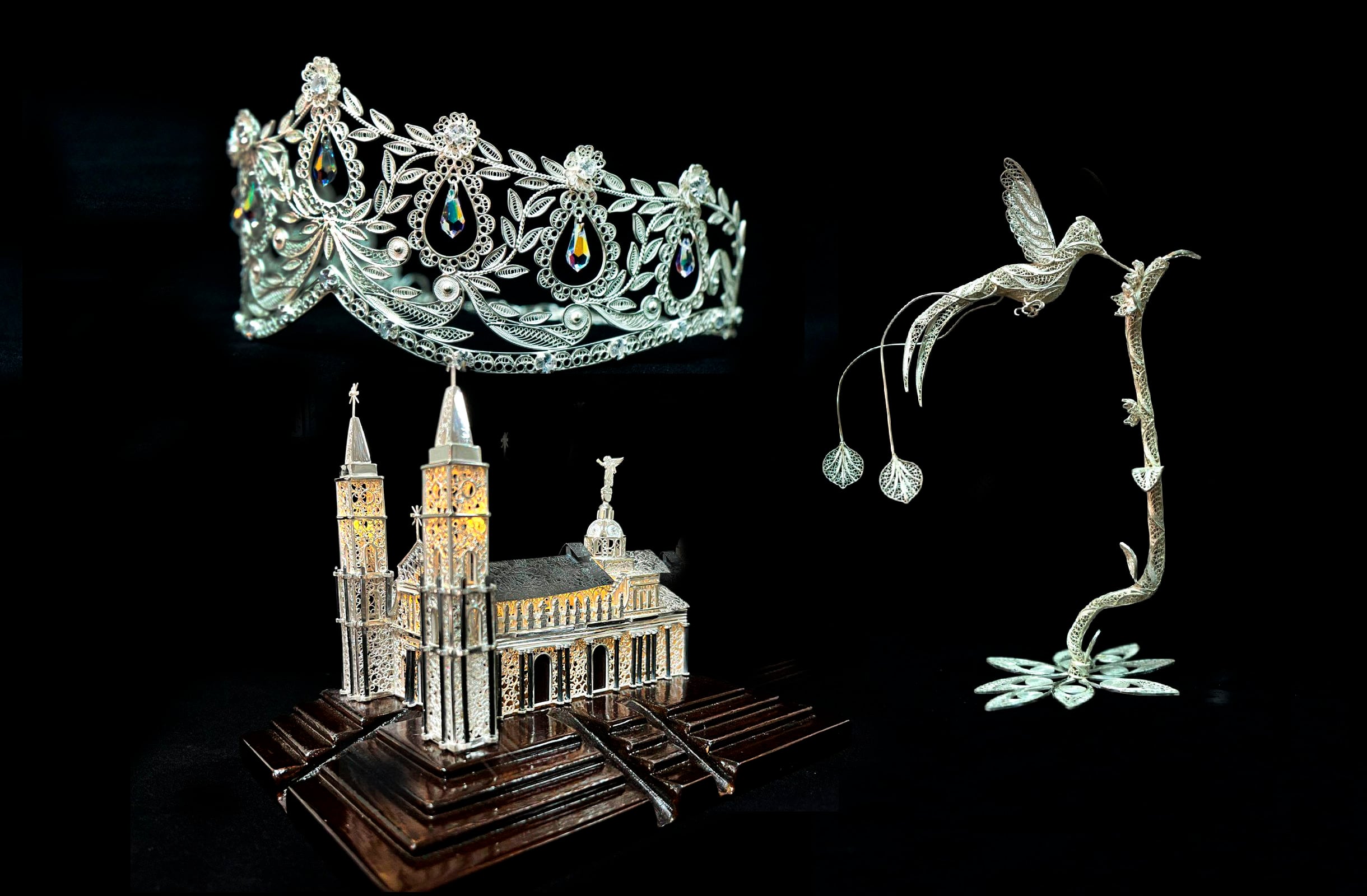 Obras ganadoras del IV Concurso de Filigrana HilArte en Catacaos.