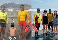 Rescatan a tres menores de morir ahogados en playas de Trujillo