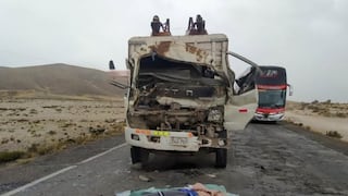 Un muerto en choque por alcance en la vía Arequipa-Puno, en Imata