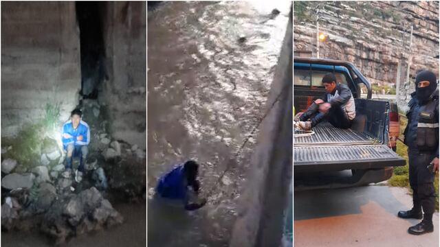 La Oroya: Delincuente intenta robar en vivienda, cae a río y tuvo que ser rescatado por serenos y policías (VIDEO)