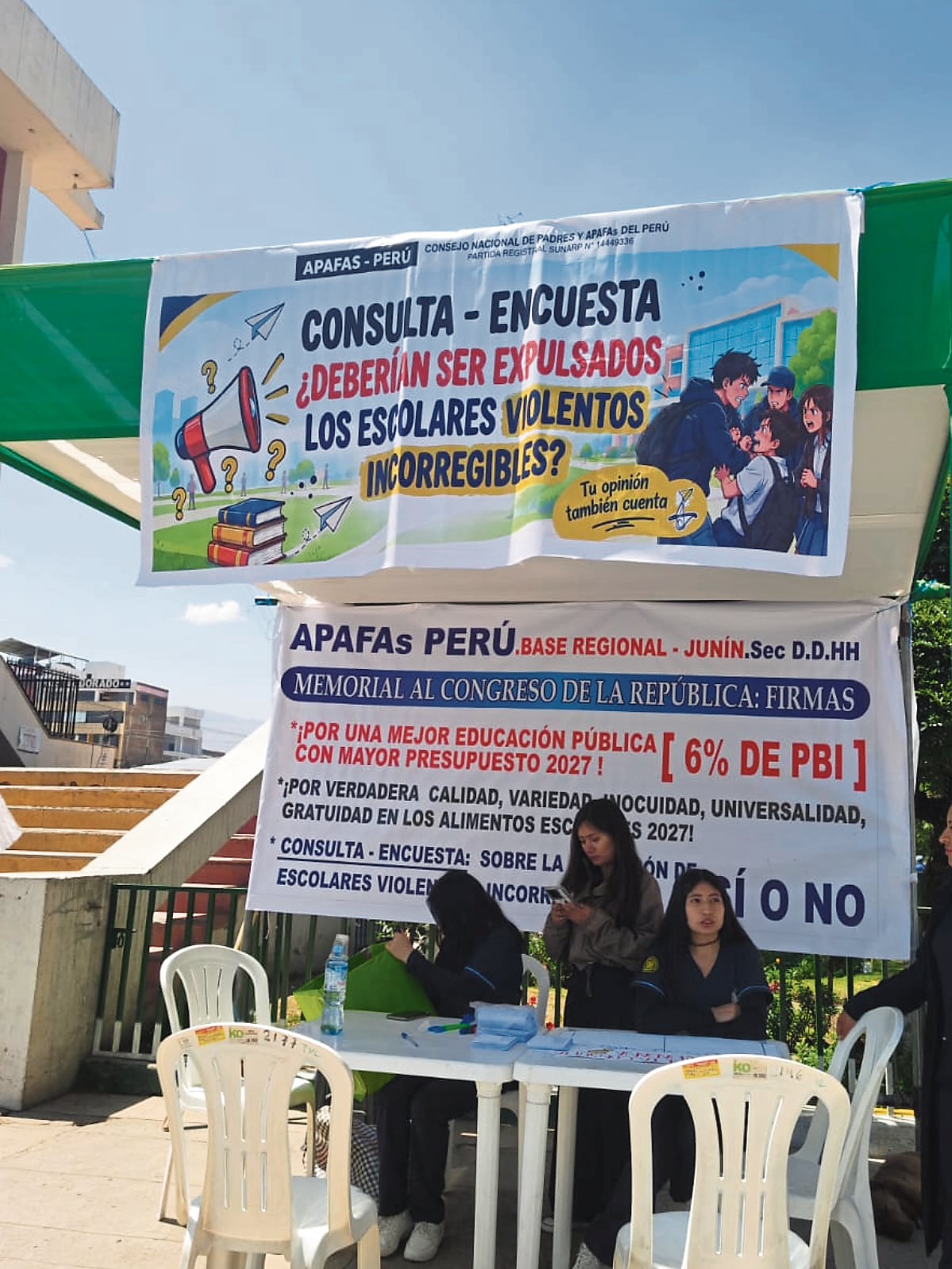 Huancayo: Buscan firmas para expulsar a escolares agresores