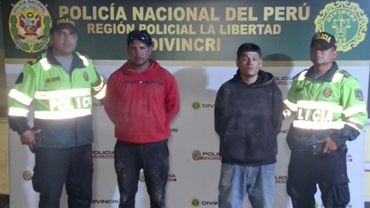 Dos integrantes de esta banda de extorsionadores fueron atrapados cuando escapaban de local situado en el distrito de Laredo.