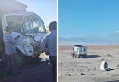 Arequipa: Violento choque entre dos camiones en Santa Rita de Siguas deja una mujer herida (VIDEO)