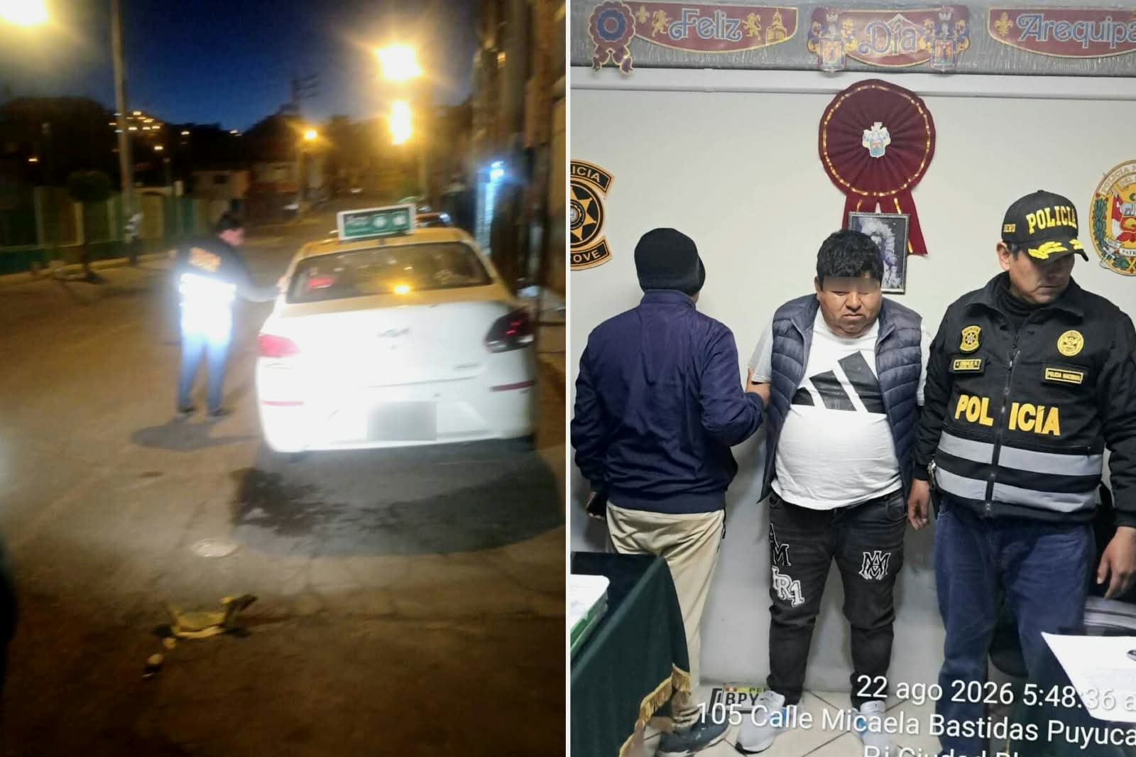 El detenido registraba varias denuncias por hurto y robo en años anteriores en Arequipa.