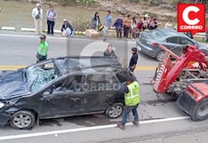 Vigilante y comerciante pierden la vida en auto que cayó al río Mantaro