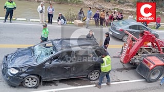 Vigilante y comerciante pierden la vida en auto que cayó al río Mantaro