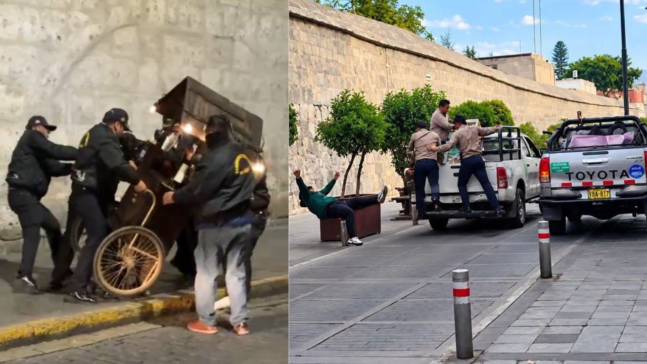 Arequipa: dos intervenciones a ambulantes y el mismo actuar de los policías municipales