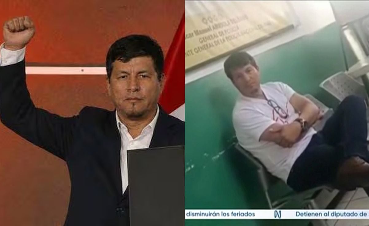 Julián Pérez, diputado de Juntos por el Perú permanece en la comisaría de San Miguel tras denuncia por agresión. (Canal N)
