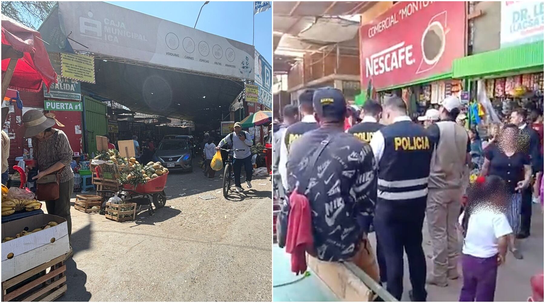 Ica: Policía interviene mercado Arenales por presunta venta de drogas y control migratorio
