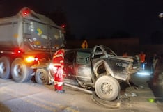 Ica: ocupante de camioneta resulta herido tras triple choque con volquetes