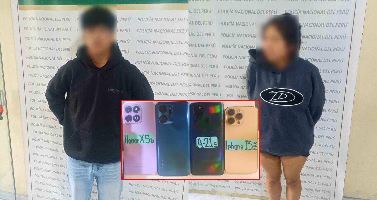 Capturan a presuntos receptadores de celulares robados en el Cercado de Arequipa. Foto: PNP.
