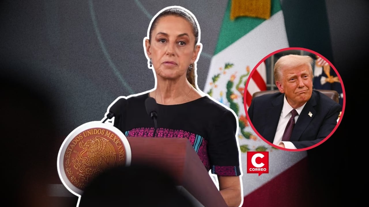 Claudia Sheinbaum busca diálogo urgente con Trump tras amenaza de ataques terrestres a carteles mexicanos. Composición: Diario Correo.