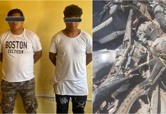 Chincha: caen con motores, chasis y otras piezas de vehículos robados