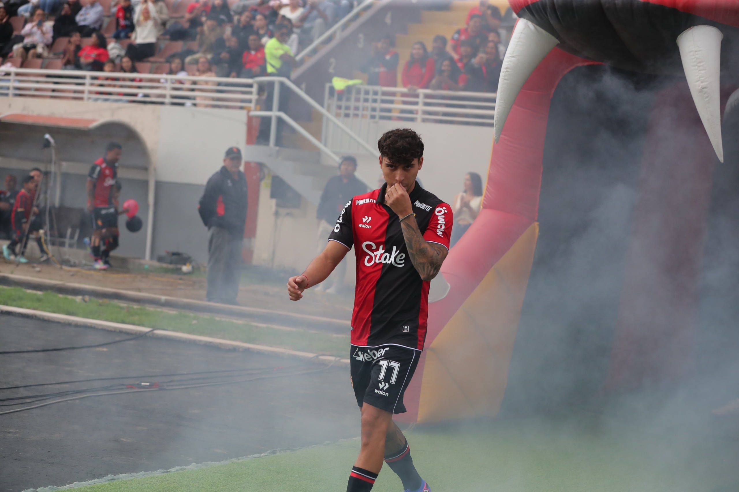 Franco Zanelatto en la Tarde Rojinegra 2026 del FBC Melgar, en el estadio de la UNSA. (Foto: Omar Cruz/@photo.gec)