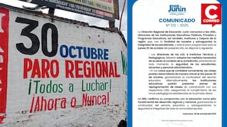 Maestros acatarán paro regional este 30 de octubre en Junín