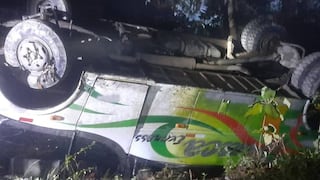 La Libertad: Ómnibus de la empresa Huaca Express volcó en Otuzco