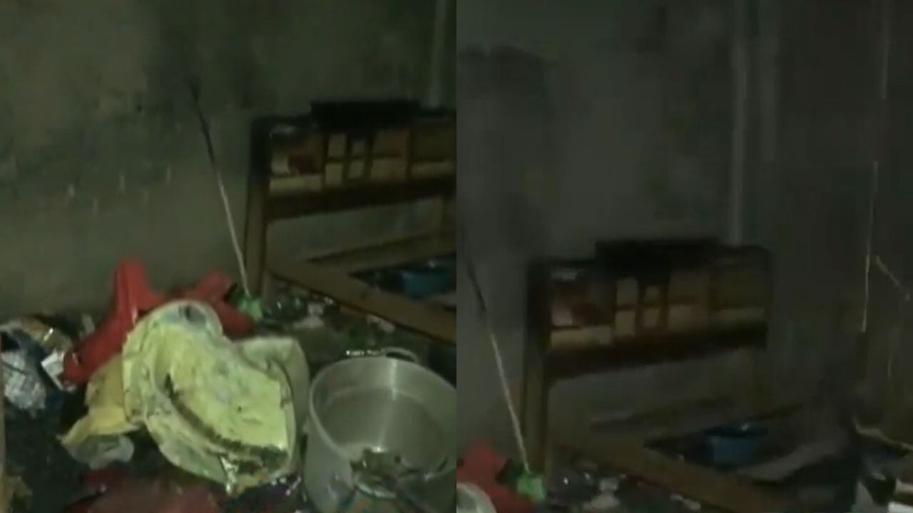 Siniestro se habría originado por un cortocircuito en uno de los cuartos del predio que se sitúa en la calle Antenor Orrego, en el distrito de Víctor Larco Herrera. (Foto: Captura de Sol TV Noticias)