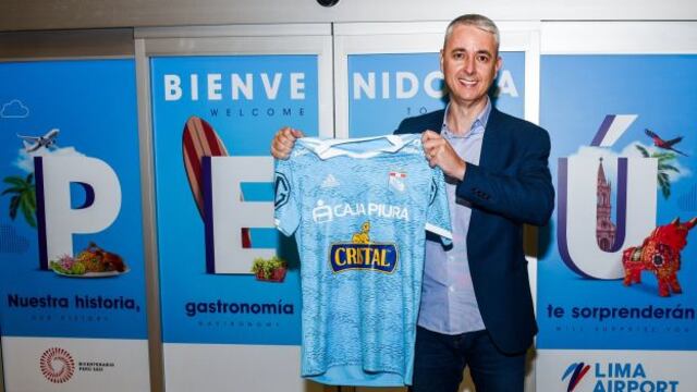 Sporting Cristal recibió a Tiago Nunes: así fue el arribo del nuevo DT de los celestes (FOTO)