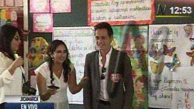 ​Marc Anthony llega sorpresivamente a Lima y visita colegio (VIDEO)