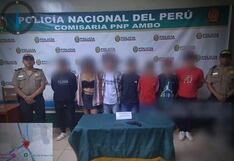 Huánuco: intervienen a sujetos entre ellos menores portando arma de fuego