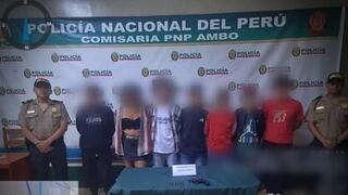 Huánuco: intervienen a sujetos entre ellos menores portando arma de fuego