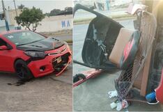 Pisco: mototaxi queda destrozado y chofer herido tras choque con auto en Av. Las Américas