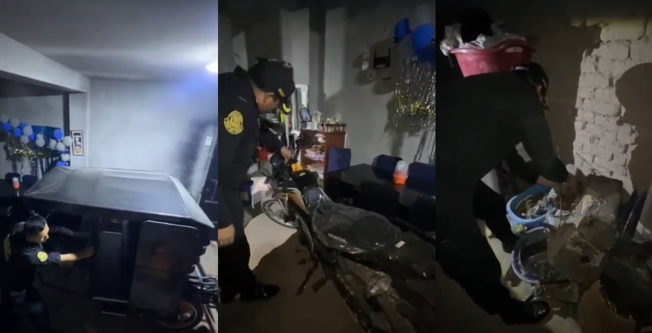 Agentes policiales hicieron intervención en inmueble.