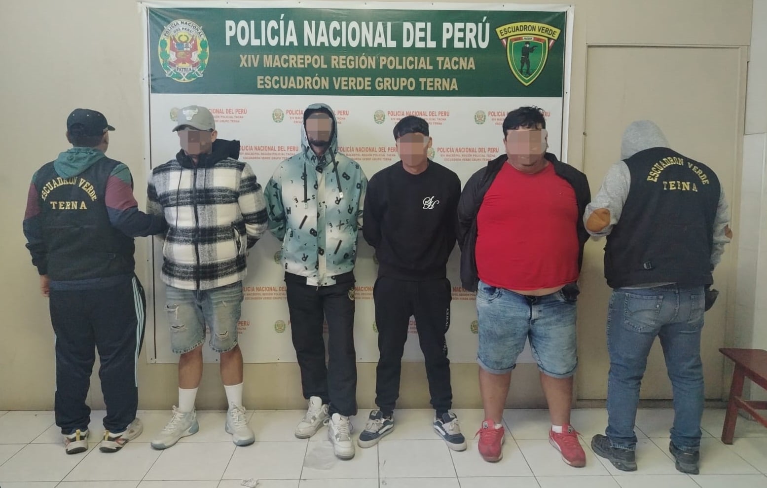 Tres chilenos y un colombiano fueron puestos a disposición del Depandro