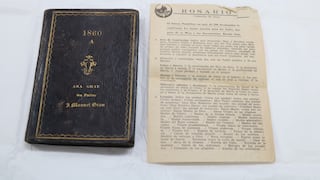 Ministerio de Cultura recupera en el Callao libro que perteneció a la hermana de Miguel Grau