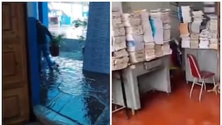 Colegio Manuel Muñoz Nájar se inunda en Arequipa