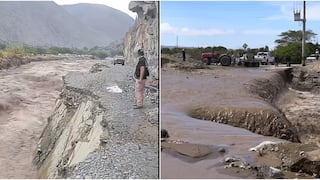 Vías interrumpidas y población aislada tras crecida de caudal del río en Nasca