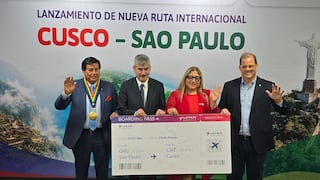 Cusco tendrá conexión aérea directa con São Paulo y cuatro vuelos semanales desde 2027