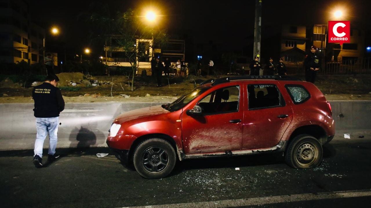 SJM: un delincuente muere y dos resultan heridos tras persecución policial en la Panamericana Sur. Fotos: César.grados@photo.gec