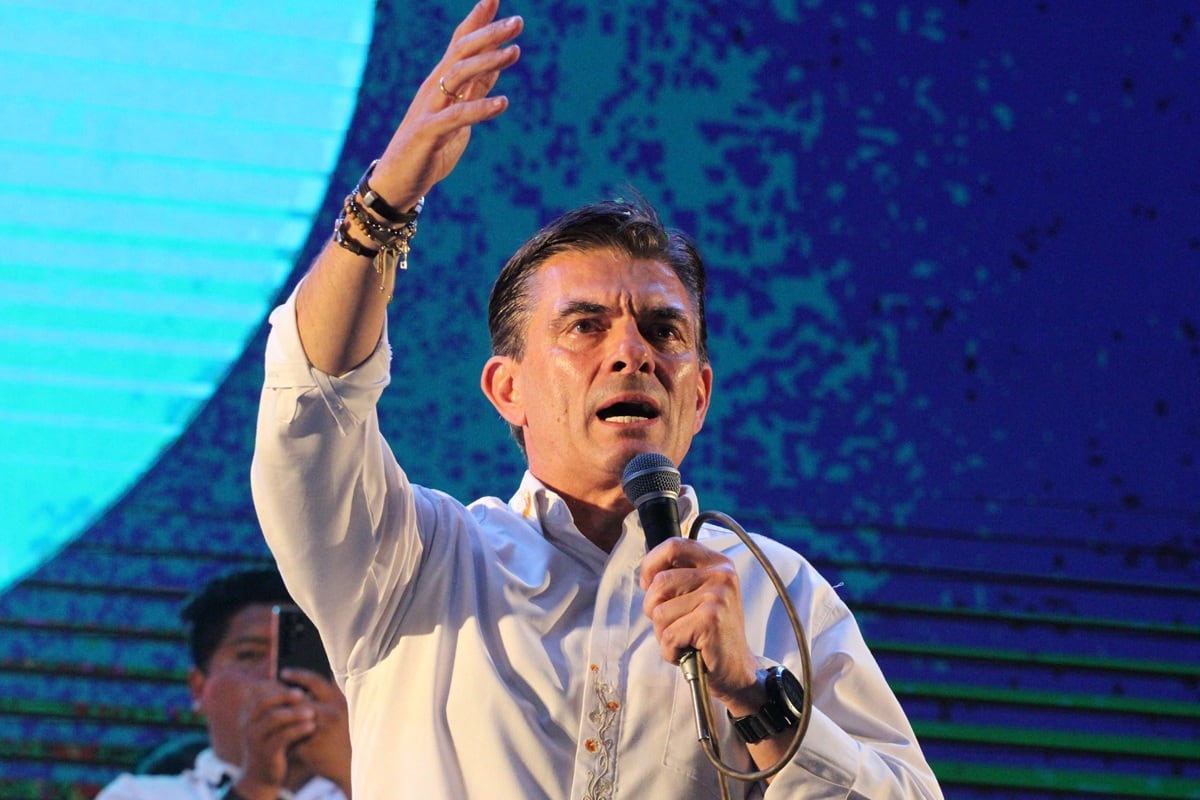 Rodrigo Paz Pereira, del Partido Demócrata Cristiano (PDC). (Marcelo GOMEZ / AFP)