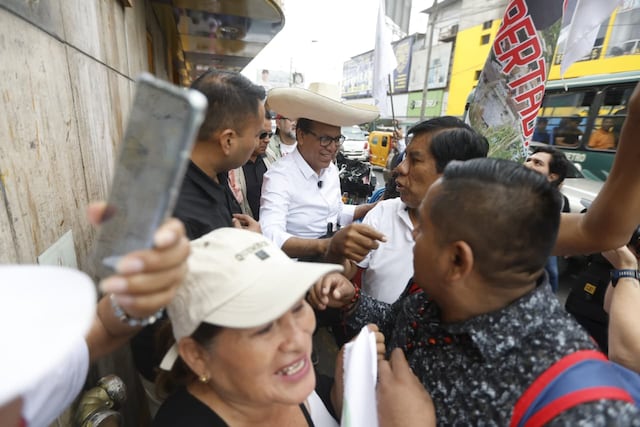 Roberto Sánchez en San Juan de Miraflores (Fotos: Jesús Saucedo/GEC)