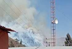 Incendio forestal en Coporaque, provincia de Caylloma