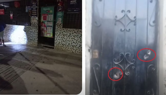 Delincuente fue captado realizando disparos contra inmueble. Además, en otro predio colocaron dinamita.