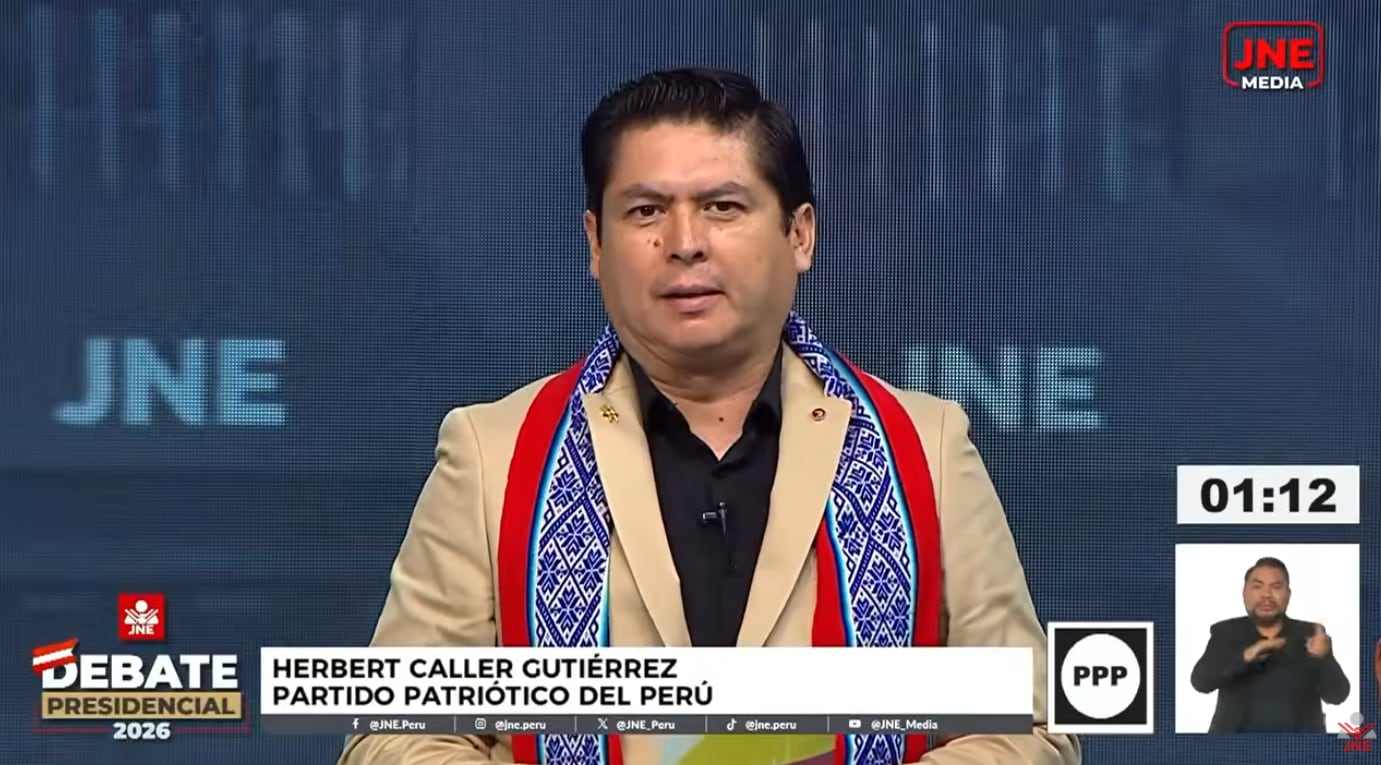 El candidato del Partido Patriótico del Perú respondió a una pregunta ciudadana sobre el referéndum del 2018 y la reelección parlamentaria durante la quinta jornada del debate presidencial. (Captura de imagen del JNE)