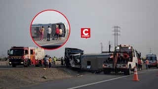 Ica: choque entre bus y camión en la Panamericana Sur deja un muerto y más de 10 heridos en Pisco