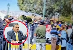 Ayacucho: Gran contingente PNP cierra plaza de armas por presencia de premier Gustavo Adrianzén