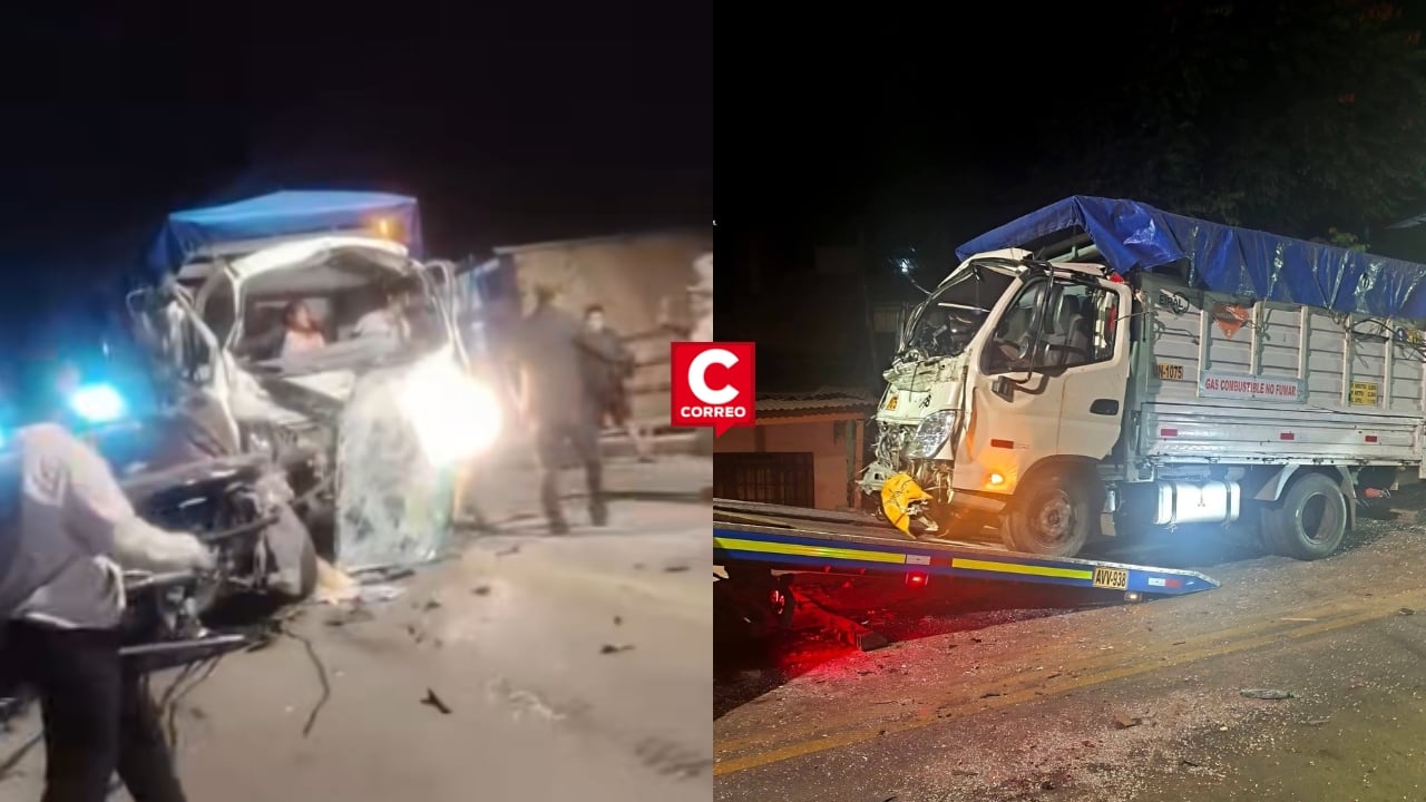 Trujillo: choque entre camión y auto deja cuatro heridos en vía que conecta con la sierra de La Libertad. Composición: Diario Correo.