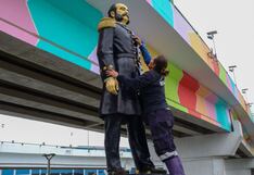 Trujillo: Segat limpia y desinfecta óvalo en homenaje a Miguel Grau Seminario