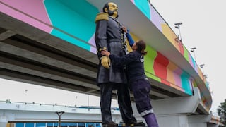 Trujillo: Segat limpia y desinfecta óvalo en homenaje a Miguel Grau Seminario