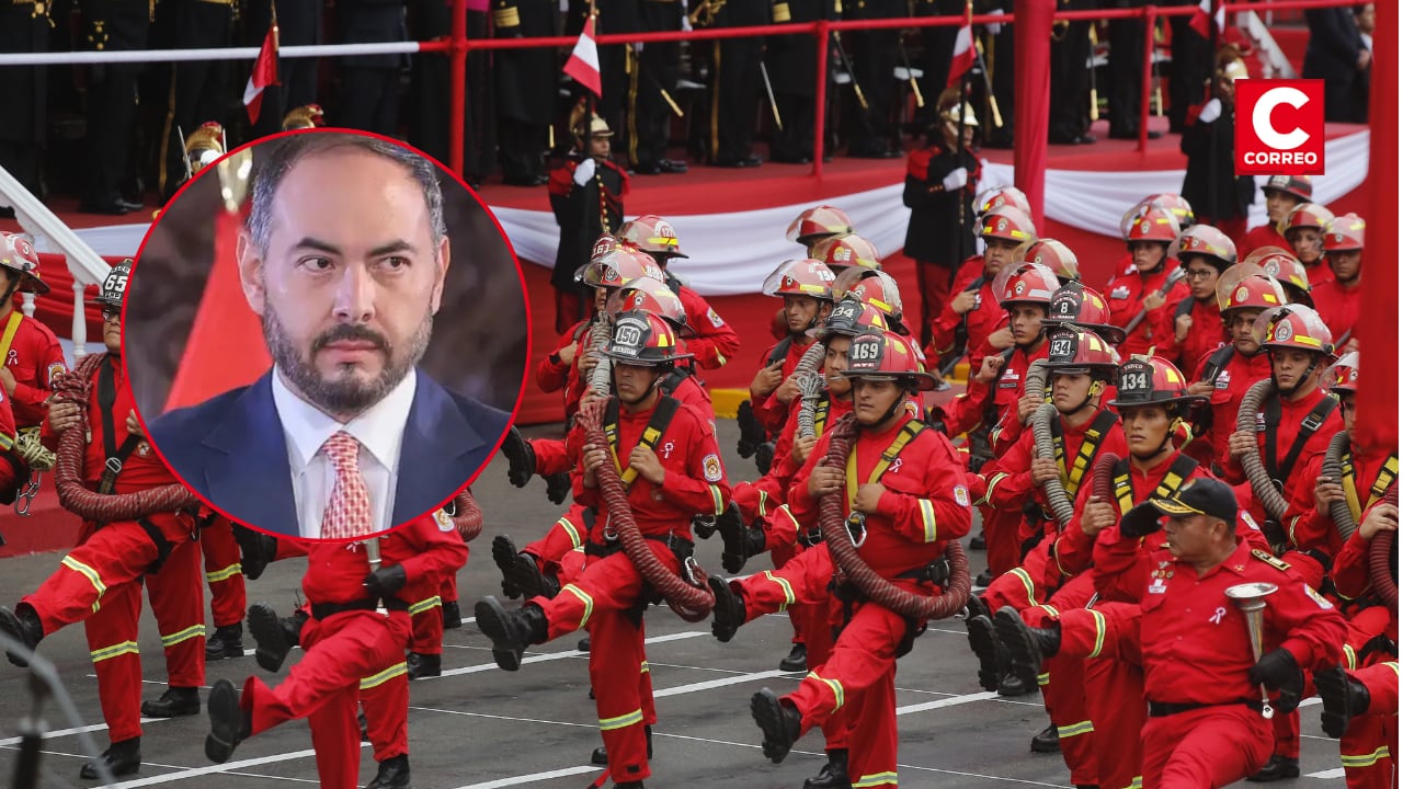 Titular del Mindef garantiza presencia de los Bomberos en el desfile por Fiestas Patrias.