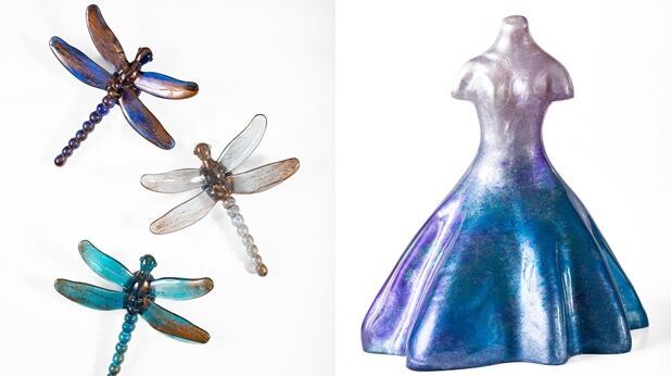 Dos de las piezas de la colección "Resina en vuelo" (Foto: Difusión)