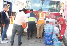 Sullana: Llevaron alimentos a bomberos que sofocaron incendio