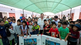 Ica: entregan seis televisores para el colegio “El Trébol”, en Santa Cruz de Villacurí