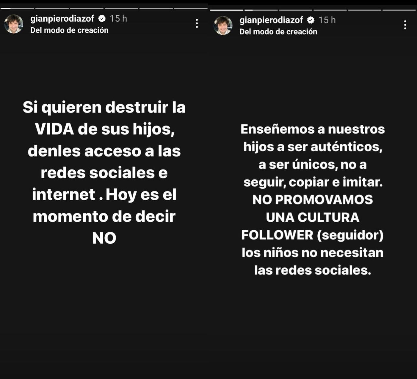 Gianpiero Díaz considera que los niños no deben usar redes sociales. (Foto: Captura)